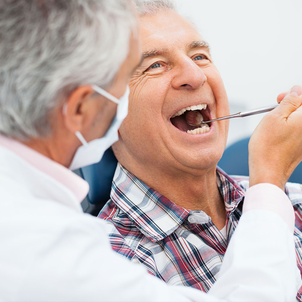 Dental implant patient in Downey